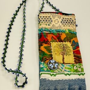 OOAK cell phone purse with ID pocket on back!